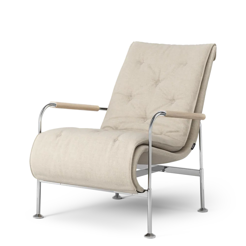 Serpentine Armchair (Steel/Fabric) - Swedese - 3