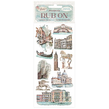 Stamperia - Rub-on cm 10,16x21,6 - Venice City of Art monuments