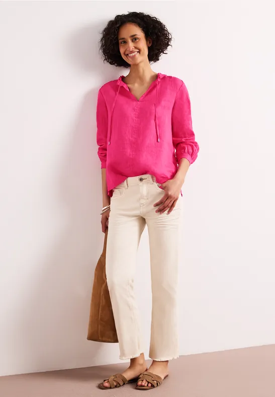 Tunic blouse with frills Ceris linneblus med volanger - 4