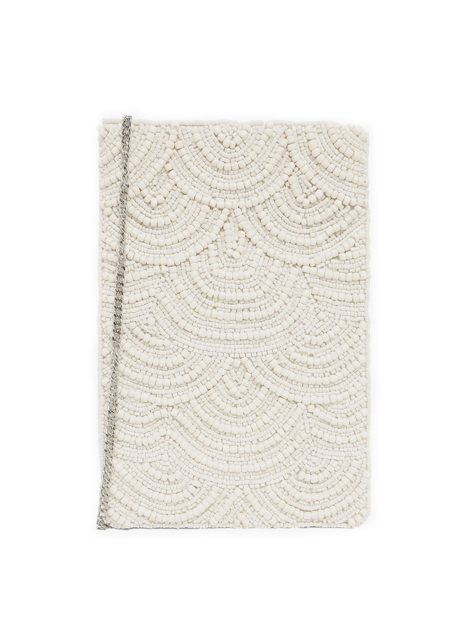 CASABLANCA PHONE CLUTCH NEAR WHITE