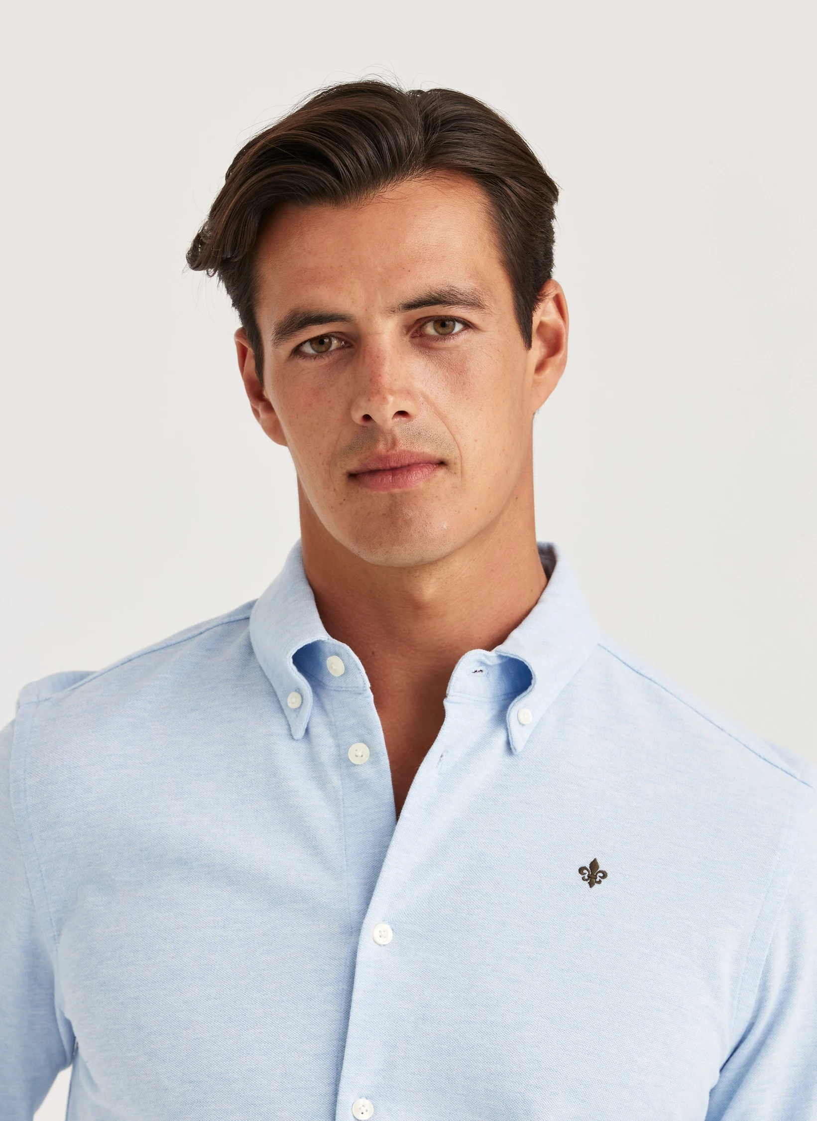 Morris - Camden Piqué Shirt - Light Blue - 3