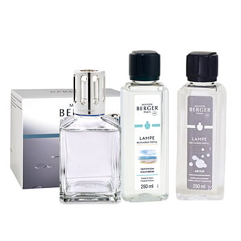 Maison Berger Presentset - Essential Square  - Doftlampa + 2 st Dofter (Air Pur & Ocean Breeze)
