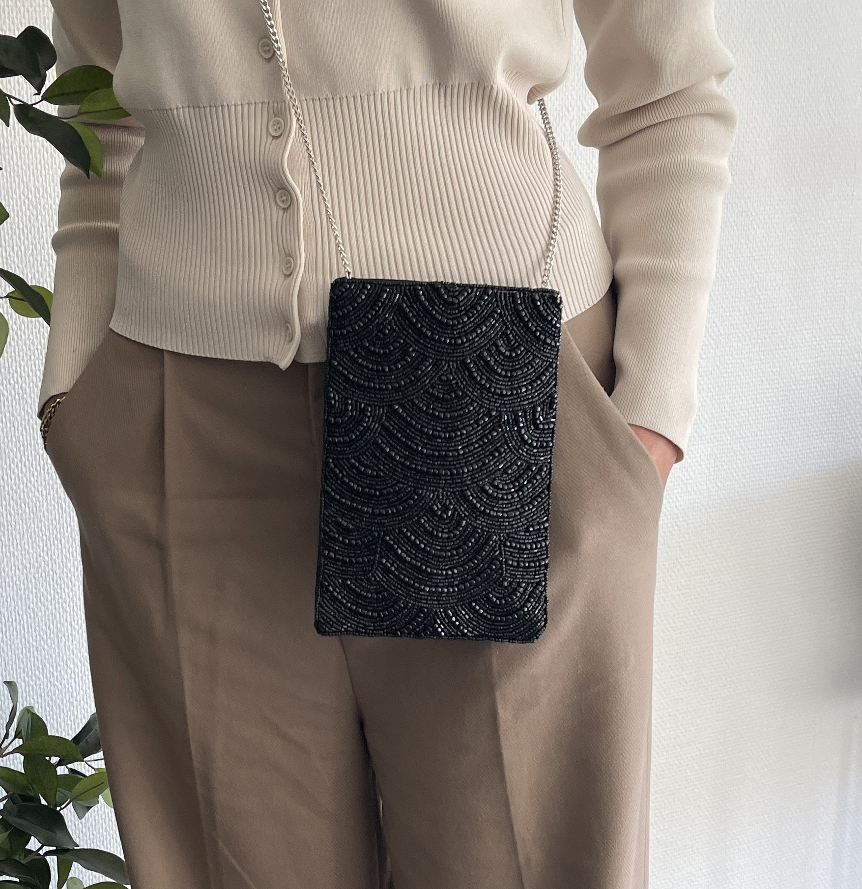 CASABLANCA PHONE CLUTCH BLACK