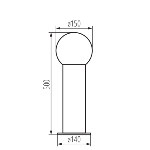 KANLUX STONO Pollare 50 cm E27 - 4