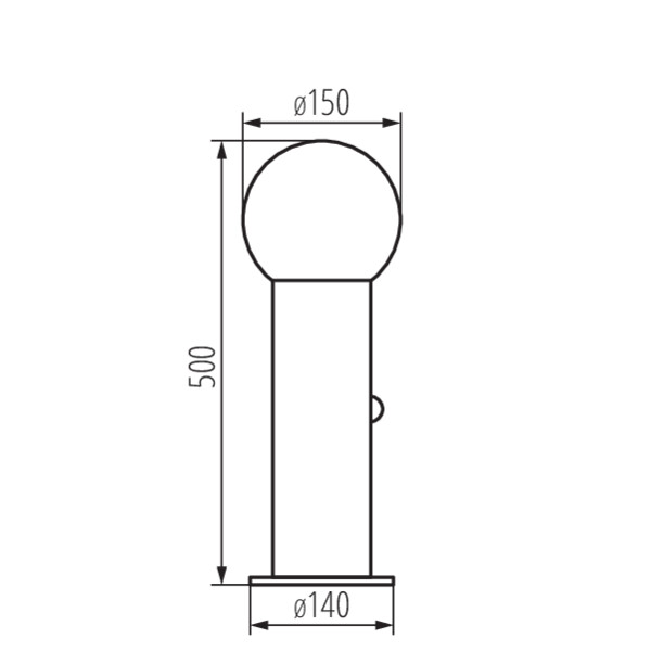 KANLUX STONO Pollare 50 cm E27 Sensor - 4