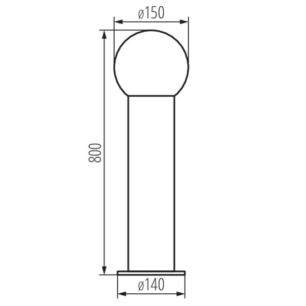 KANLUX STONO Pollare 80 cm E27 - 4