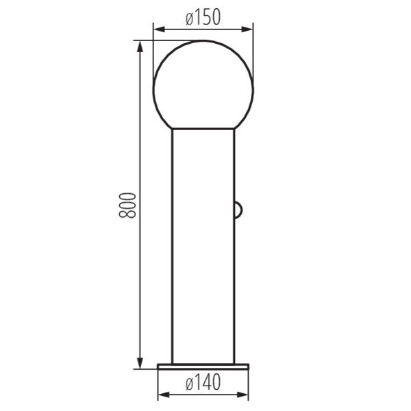 KANLUX STONO Pollare 80 cm E27 Sensor - 4