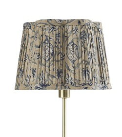 Chamois Lampshade Scallop - Tangier Pomegranate - Beige/Blue - 25cm