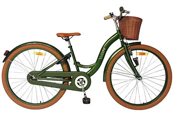 Barncykel Volare Ashley 24 tum – 3 Växlar Grön för barn 8–10 år