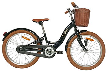 Barncykel Volare Ashley 24 tum – 3 Växlar Svart för barn 8–10 år