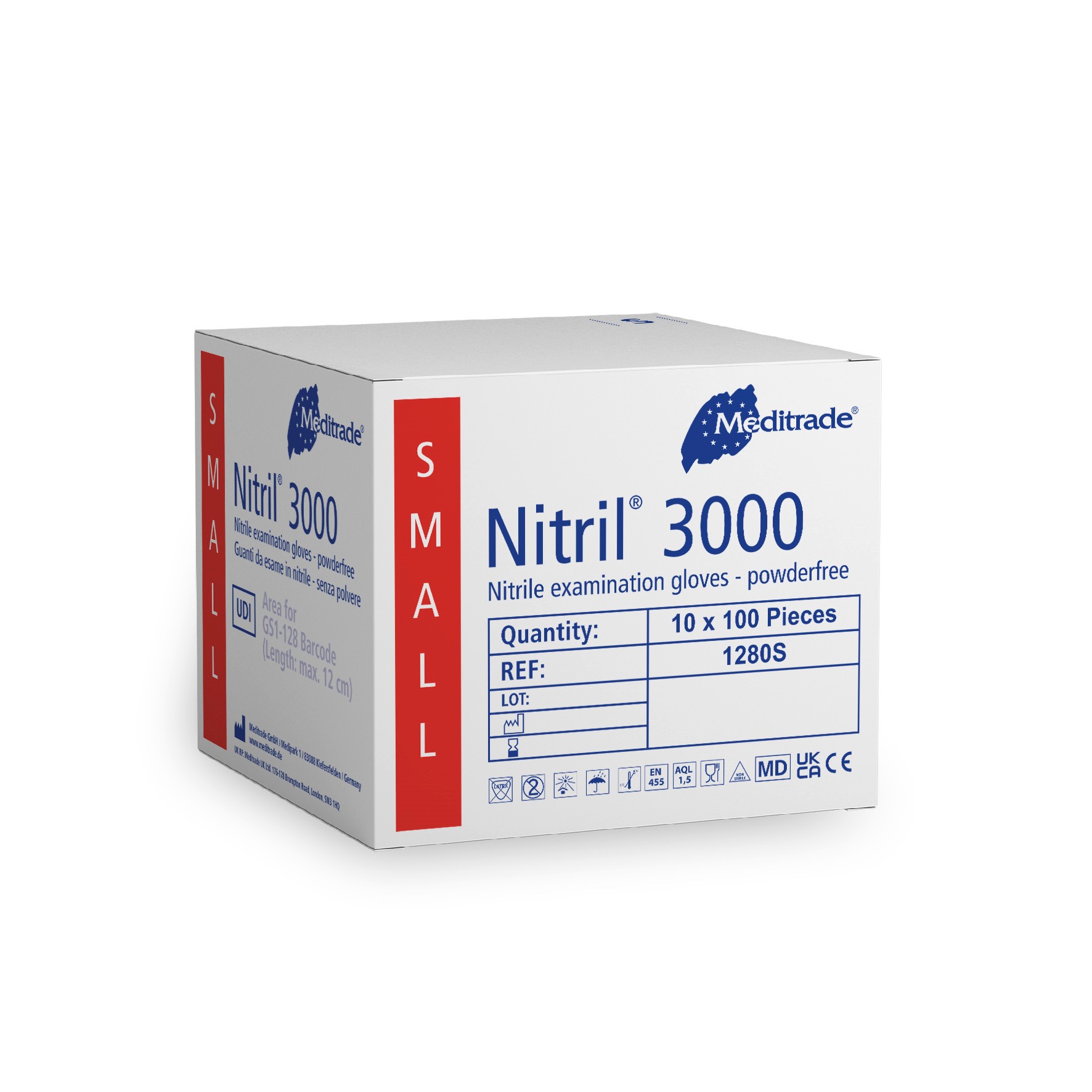 Vita Nitrilhandskar 10*100 st, Small (Stor pack)