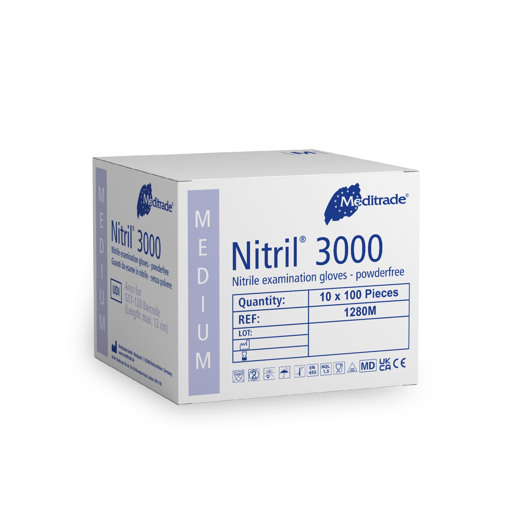 Vita Nitrilhandskar 10*100 st, Medium (Stor pack)
