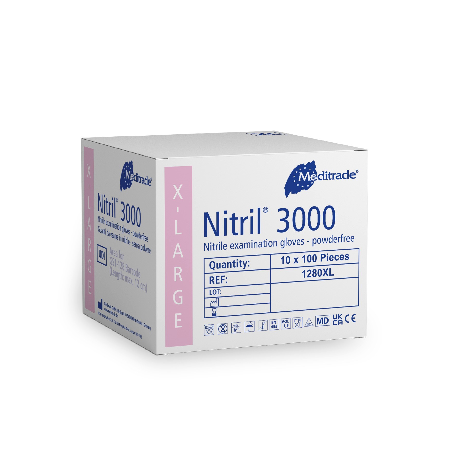 Vita Nitrilhandskar 10*100 st, X-Large (Stor pack)