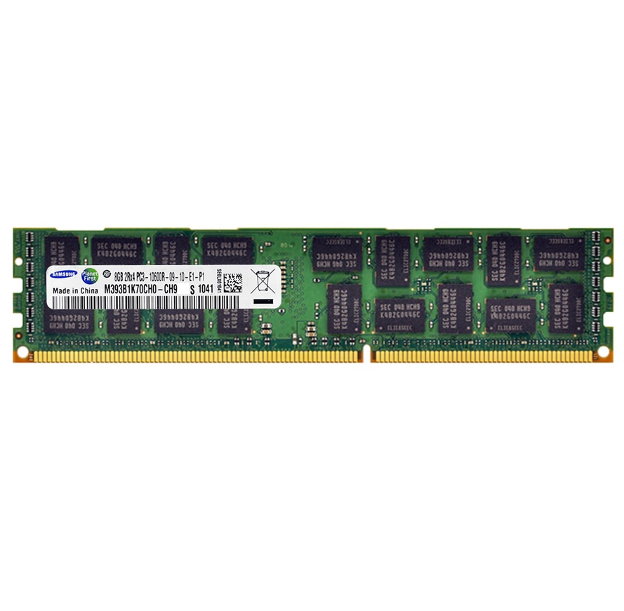 Begagnat 16GB DDR3 (1x16GB) Samsung RDIMM 2Rx4 ECC PC3-10600R 1333MHz Dual Rank x4 RAM Minne