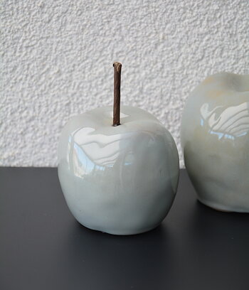 Äpple i keramik 11,5 cm litet