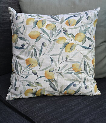 Kuddfodral med citroner 45*45 cm