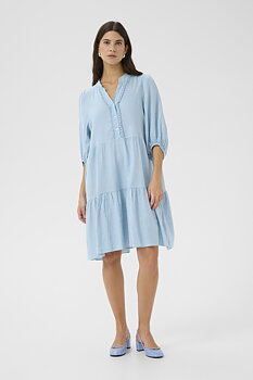 CRCARISSA DRESS - PLACID BLUE - CREAM
