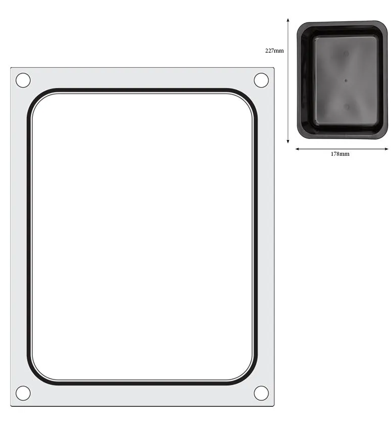 Sealing frame 227x178 mm