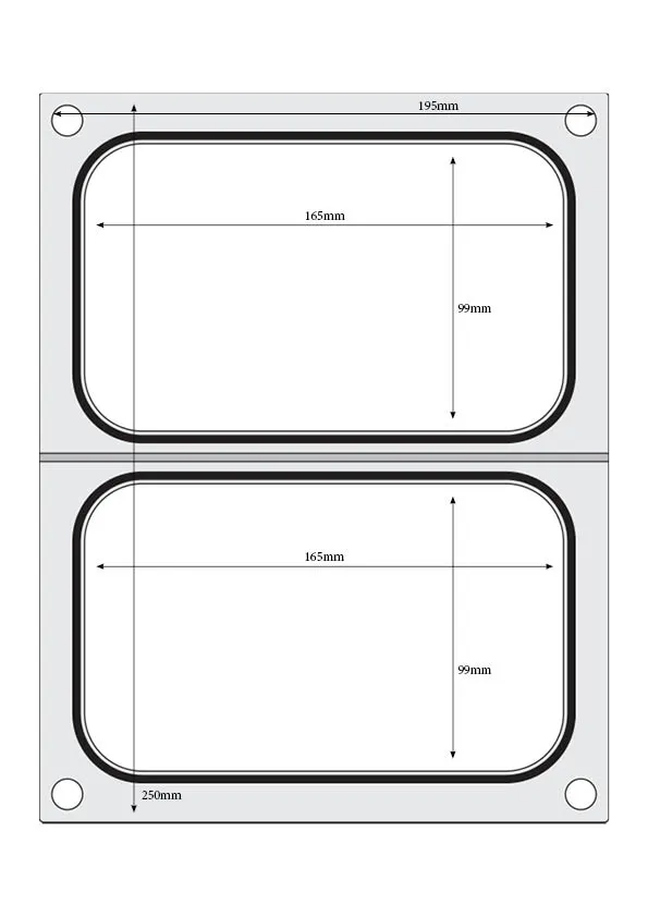 Förseglingsram 2x 178x113 mm - 2