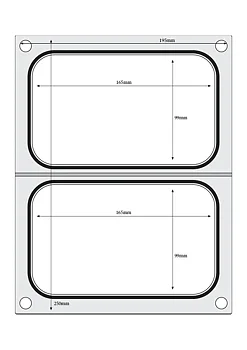 Sealing frame 2x 178x113 mm
