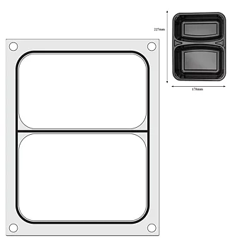 Sealing frame divided 227x178 mm