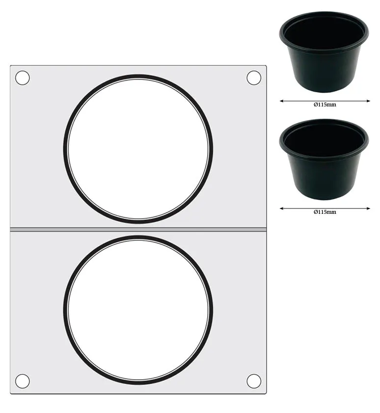 Förseglingsram 2 x Ø 155 mm