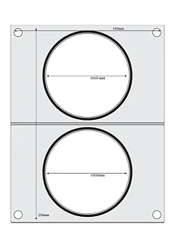 Sealing frame 2 x Ø 155 mm