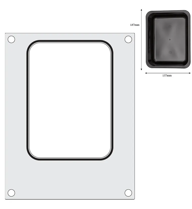 Sealing frame 187x137 mm