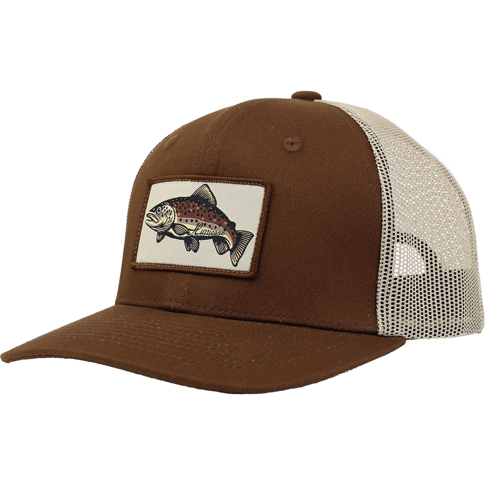 Hurricane Trucker-keps med Öring-patch brun