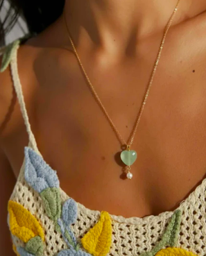 Aura Heart Aventurine halsband