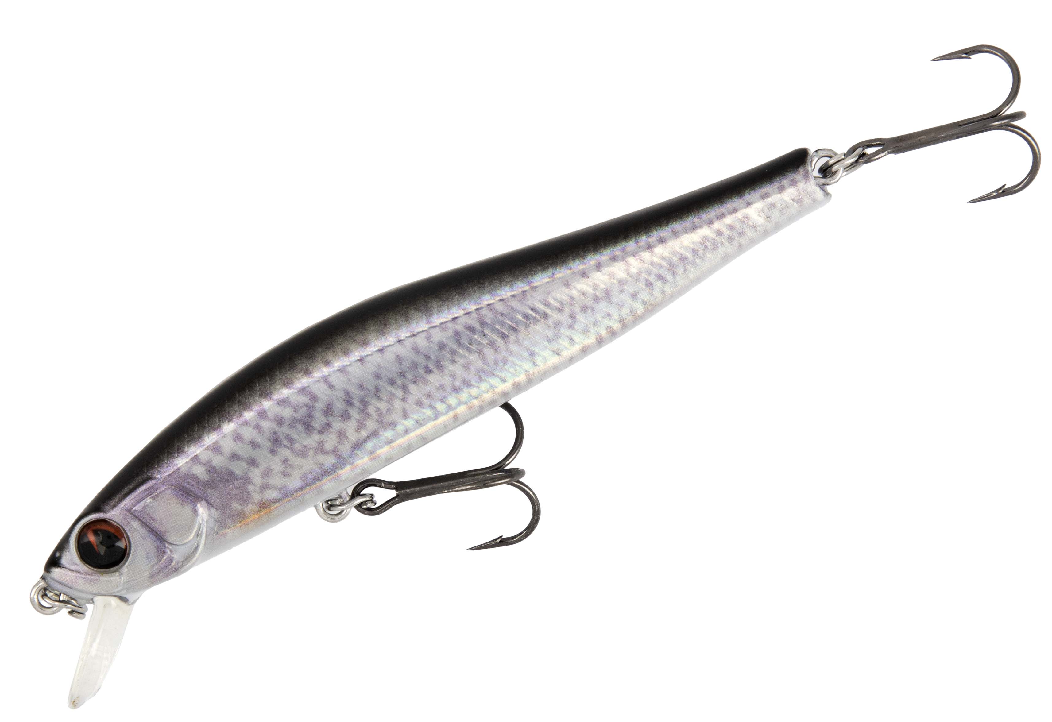 Modern minnow wobbler from Mikado developed for effective twitch and spin fishing for perch and pike. 9cm floating with built-in casting system