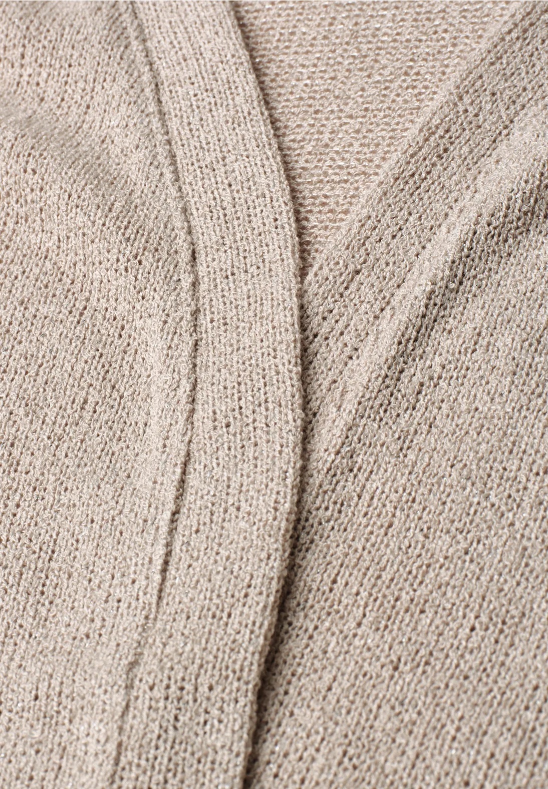 LTD QR Knit Look Batwing Jacket - Clay Sand - Street One - 4