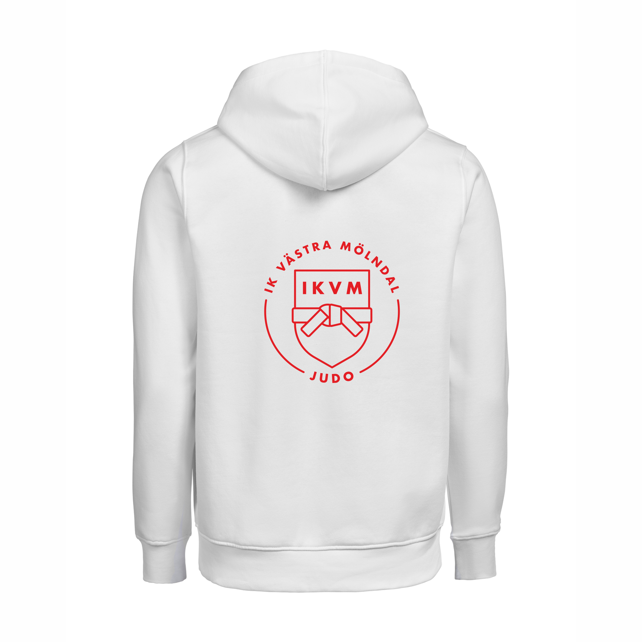 Hoody UM Full Zip, IK Västra Mölndal, Unisex, vit - 2