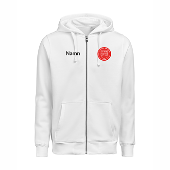 Hoody UM Full Zip, IK Västra Mölndal, Unisex, vit