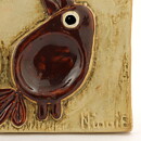Ninnie Forsgren (1960s) Wall Plaque with Four Brown Birds Decor 34 cm