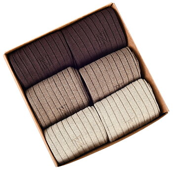 6-Pack Norfolk Nero Bambu-Bomull Twisted Casual