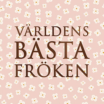 Dubbel kort med kuvert - VÄRLDENS BÄSTA FRÖKEN