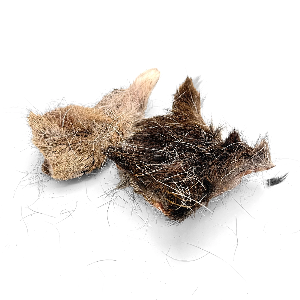 Dog chews made from Swedish deerskin with hair left on