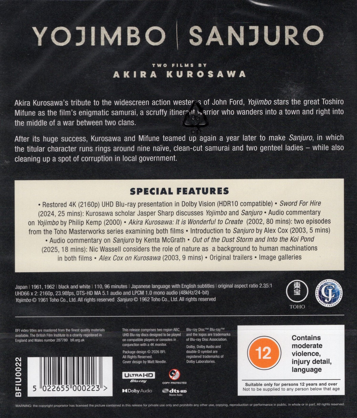 Yojimbo & Sanjuro (ej svensk text) (4K Ultra HD) - 2