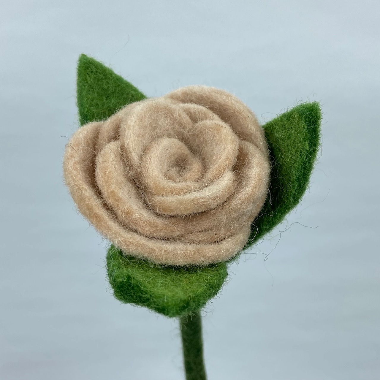 Bukett Kärlekens Ros av vackra ljusrosa  ullblommor - 3