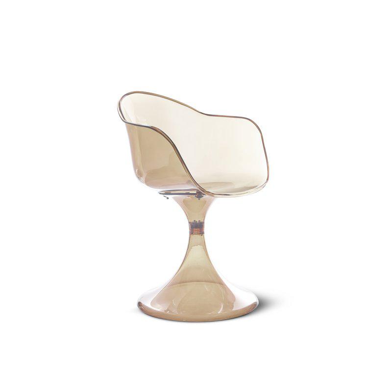 Gloss-stolen – Transparent stol med retrocharm Champagne