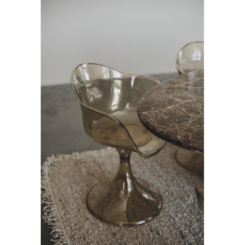 Gloss-stolen – Transparent stol med retrocharm Champagne - 7
