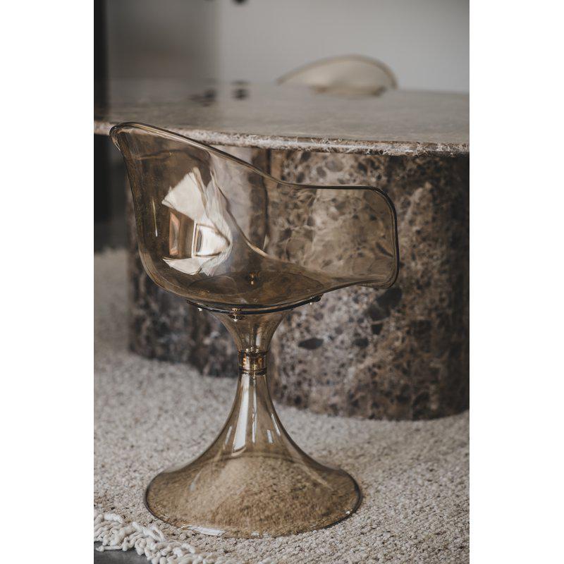 Gloss-stolen – Transparent stol med retrocharm Champagne - 8
