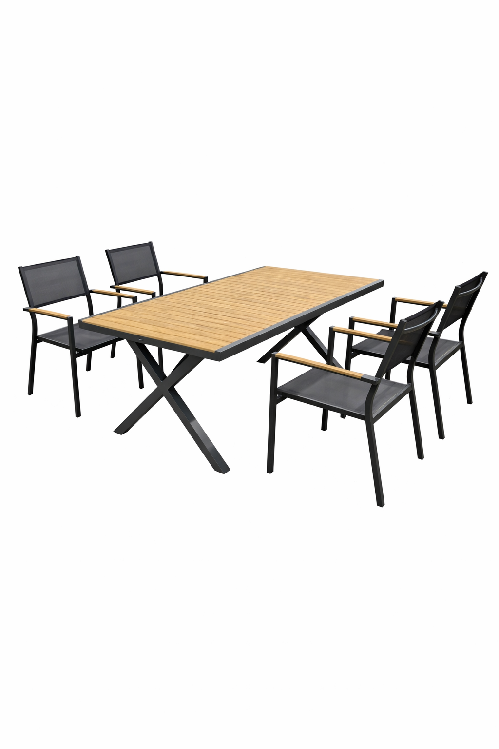 Brafab CAP matbord liten placerat på altan, ett nätt matbord för uteplats och uterum i Vara och Skaraborg