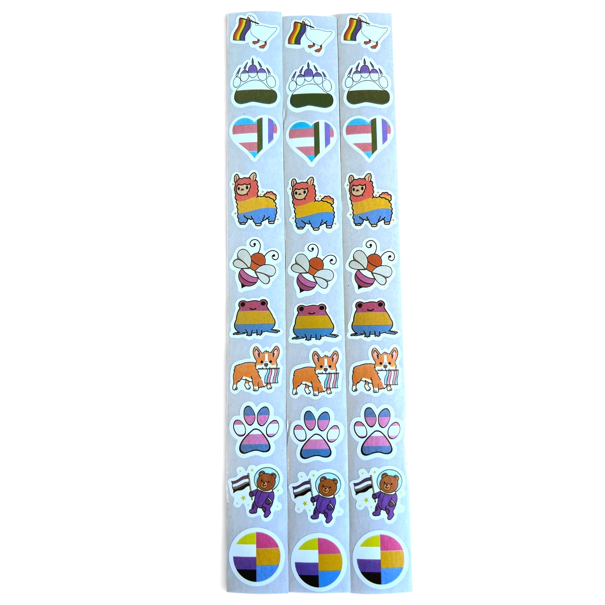 Kleine Aufkleber mit LGBTQ-Motiv 2,5x2,5 cm 30 Stk.
