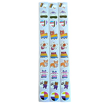 Kleine Aufkleber mit LGBTQ-Motiv 2,5x2,5 cm 30 Stk.