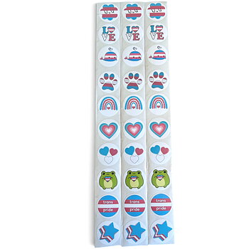 Kleine Aufkleber Transsexuelle Farben mischen Thema 2,5x2,5 cm 30pcs