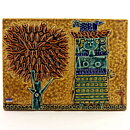 Stig Lindberg (1960s) Wall Plaque with Woman and Tree 30 cm (4)