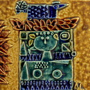 Stig Lindberg (1960s) Wall Plaque with Woman and Tree 30 cm (4)