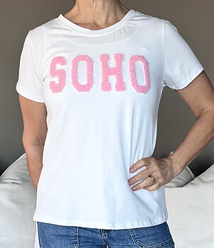 Marta T-shirt Herdis Vit/rosa